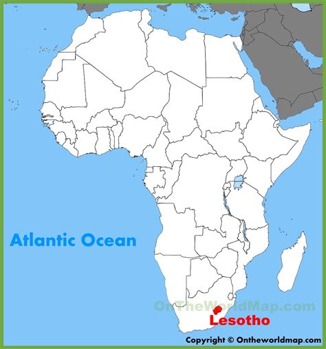 Lesotho location on the Africa map - Ontheworldmap.com