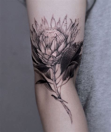 Protea Flower Tattoo