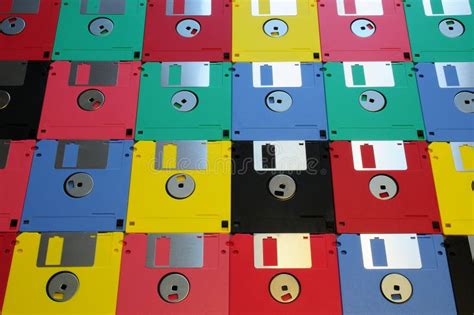 3.5 Floppy Disks of Various Colors Stock Photo - Image of floppy, field ...