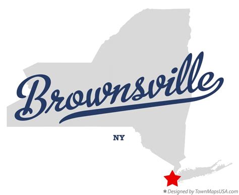 Map of Brownsville, NY, New York