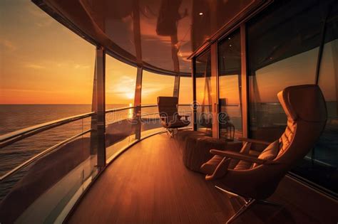 Luxury Cruise Ship Interior. Stock Photo - Image of sunset, yacht ...