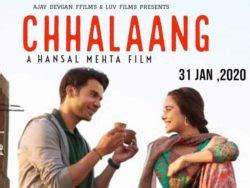 Chhalaang movie Poster - Bollywood Film Trailer, Review, Song
