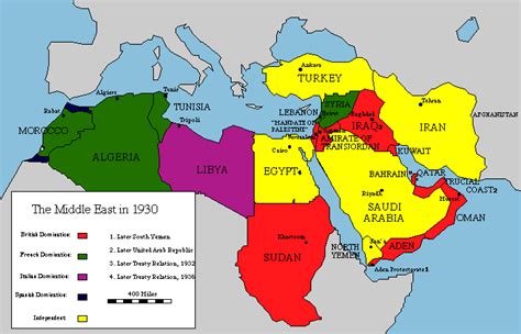 Map of The Middle East (1930)