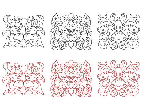 Retro flowers set 11231108 Vector Art at Vecteezy