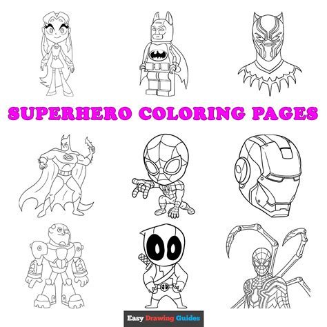 Easy Superhero Coloring Pages Coloring Pages