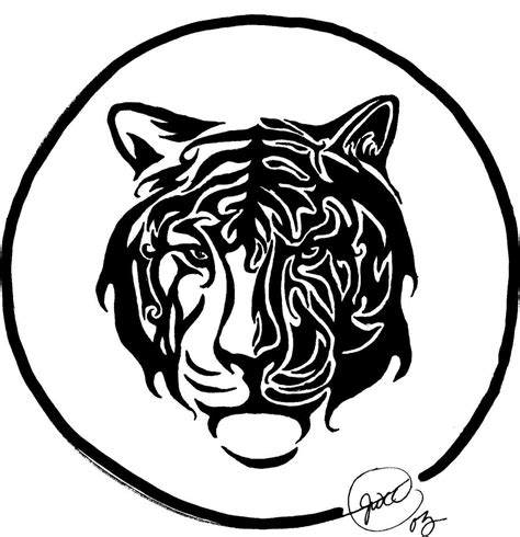 Tribal Tiger Drawing at GetDrawings | Free download