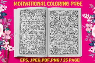 Motivational Quotes Coloring Book Pages Graphic by protabsorkar11 ...