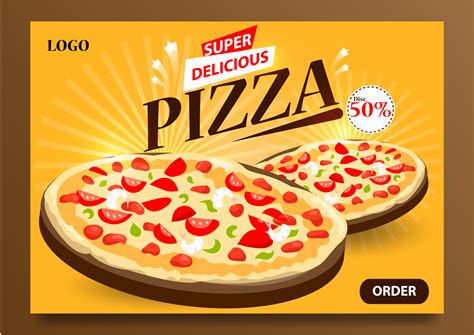 Poster for super delicious pizza 1266063 Vector Art at Vecteezy