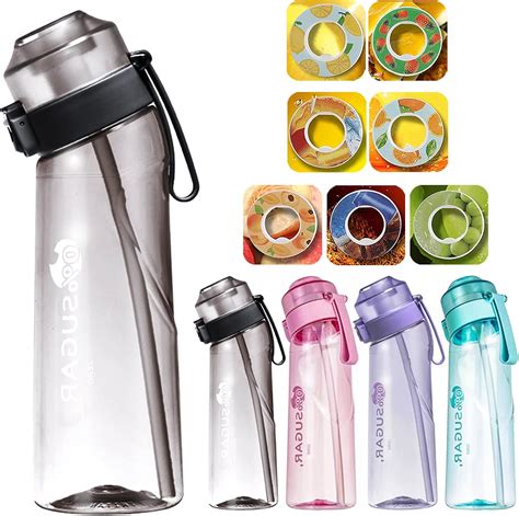 FIENZA A1r up Water Bottle with 7 Flavour Pods, Air Water Up Bottle 650ml Air Starter Up Set ...