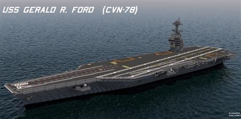 USS Gerald R. Ford (CVN-78) 1:1 scale Minecraft Project | Minecraft ...