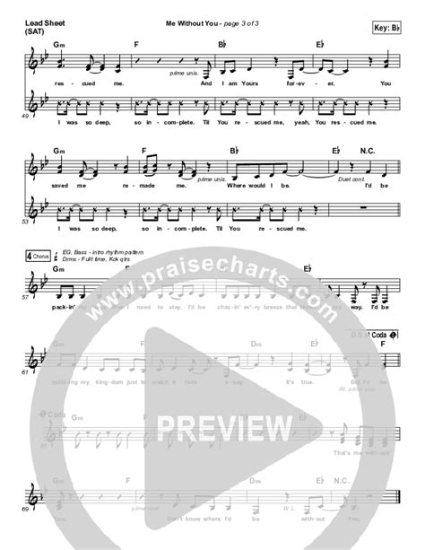 Me Without You Sheet Music PDF (TobyMac) - PraiseCharts