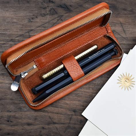 Small leather pen case - S size - 3 colours