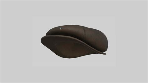 Newsboy Hat 08 - Brown Leather 3D Model by gsommer