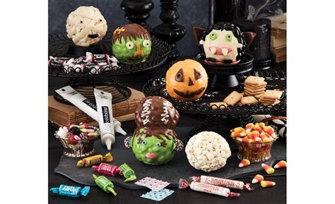 The Popcorn Factory Halloween Popcorn Ball Decorating Kit and Moonlit Manor Popcorn Tins | Snack ...