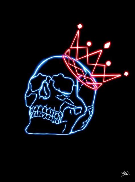 NEON SKULL design - NEON AESTHETICS | Neon skull, Neon wall art, Neon signs