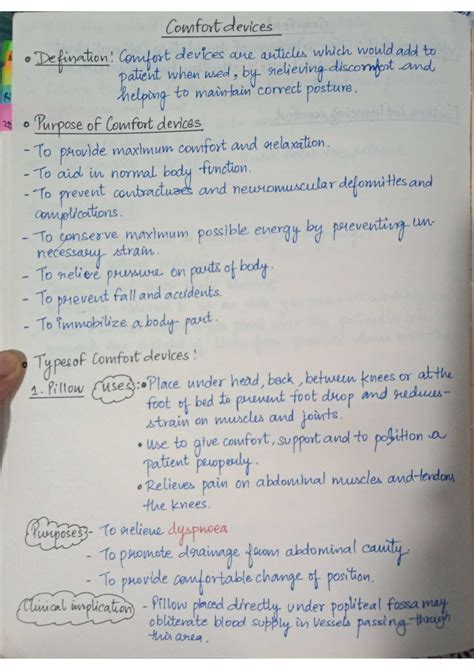 Comfort devices - Its useful for students who are all undergraduate student - Bsc.nursing - Studocu