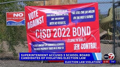 Canutillo ISD superintendent accuses school board candidates of violating state election law ...