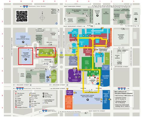 John Hopkins Hospital Campus Map – Map Vector