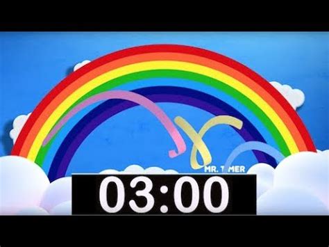 Rainbow Timer 3 Minutes! Countdown Timer for Classroom with Music ...