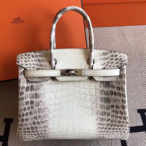 Hermes Himalaya Color Crocodile Leather Birkin 30cm Tote Bag - HoooBags.com