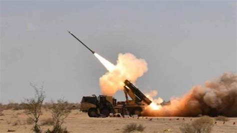 India s indigenously developed Pinaka missile system which is capable of striking up to range of ...