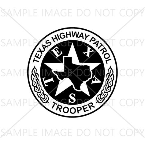 Texas Highway Patrol Trooper Badge Vector Svg Eps Png Jpg - Etsy