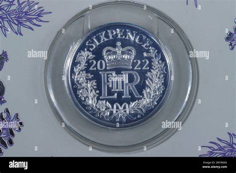 2022 Silver sixpence issued by the Royal Mint Stock Photo - Alamy