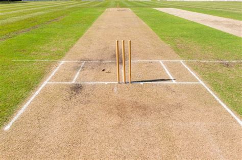 Cricket Field Pitch`s Wickets Grounds Stock Photo - Image of wickets, sport: 87505462