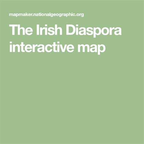 The Irish Diaspora interactive map | Interactive, Interactive map, Help ...