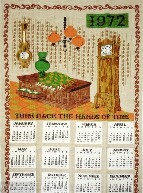 See 20 old-fashioned cloth calendars that lived on as kitchen dishtowels - Click Americana