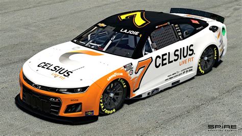 Official 2023 #7 Corey Lajoie Celsius With Numbers by Spire Motorsports - Trading Paints