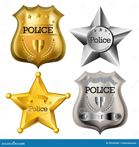 Gold Police Badge Clip Art