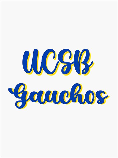 "UCSB GAUCHOS STICKER" Sticker by nivahd | Redbubble