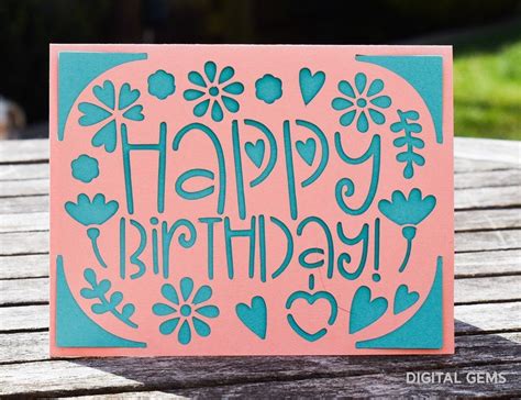 Birthday Card. Cricut Joy design - So Fontsy