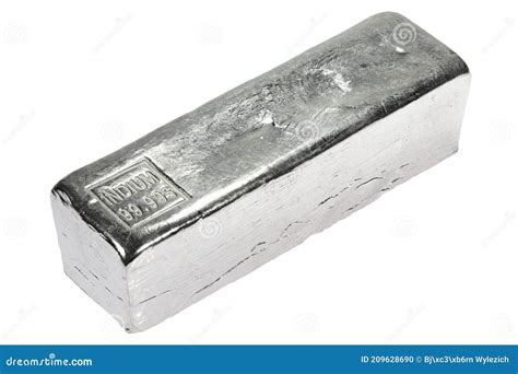 Indium ingot stock photo. Image of basic, chemical, elemental - 209628690