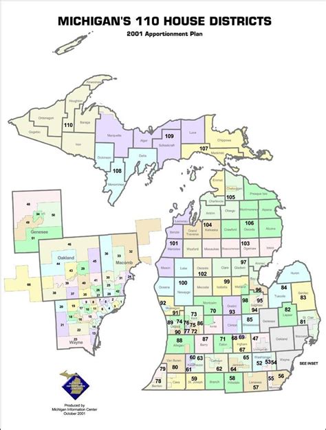 Michigan House Of Representatives Map | Michigan Map