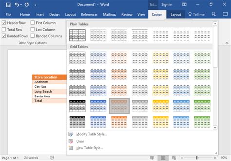 Formatting Tables | Computer Applications for Managers