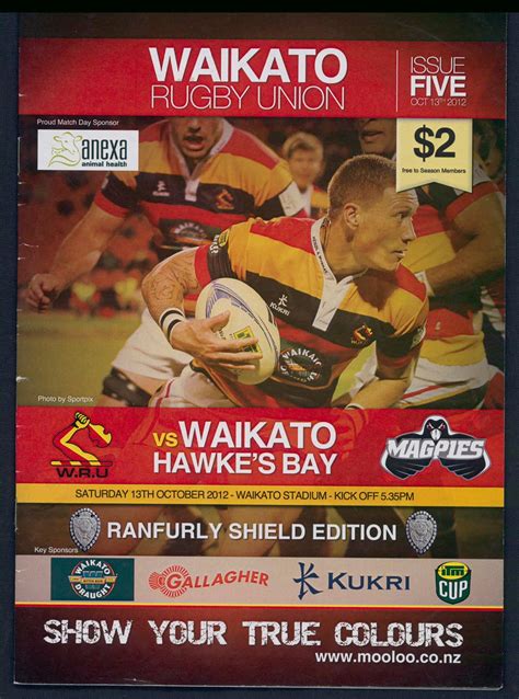 Waikato Rugby Union. Issue Five. Waikato vs Hawkes Bay - Hamilton Libraries