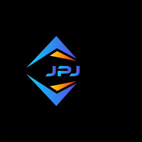 JPJ abstract technology logo design on Black background. JPJ creative ...