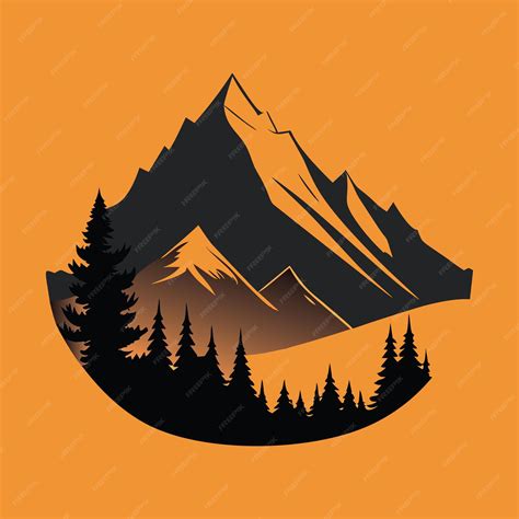 Premium Vector | Mountain landscape logo