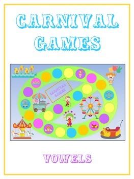 CARNIVAL GAMES Vowels- ELA First Grade Folder Game - Word Work Center