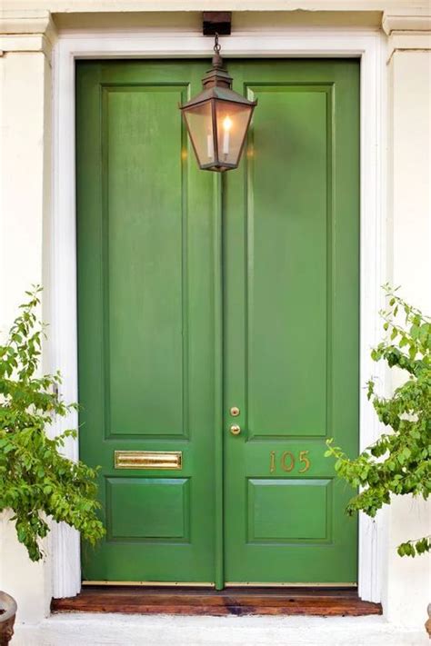 (94) Tumblr | Green front doors, Green door, Traditional home exteriors