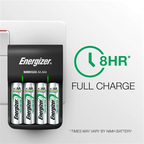 Energizer AA and AAA Battery Charger with 4x AA 1300mAh Rechargeable ...