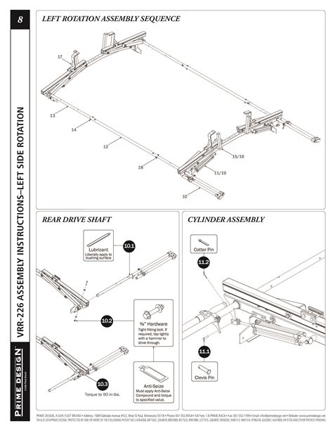 Prime Design VRR-216 ErgoRack Ladder Rack Installation Manual - Ladder Products LLC