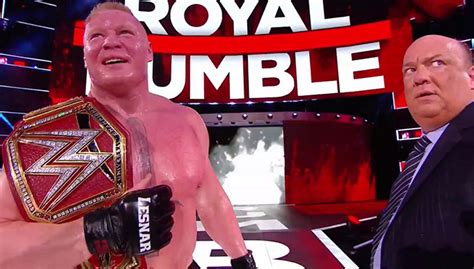 Pics, Video of Brock Lesnar Retaining Universal Title at Royal Rumble ...