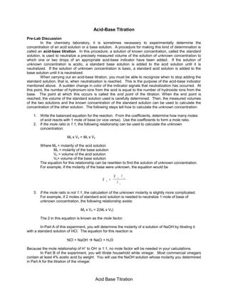 Acid Base Titration Lab Report - ParkermcyRandolph