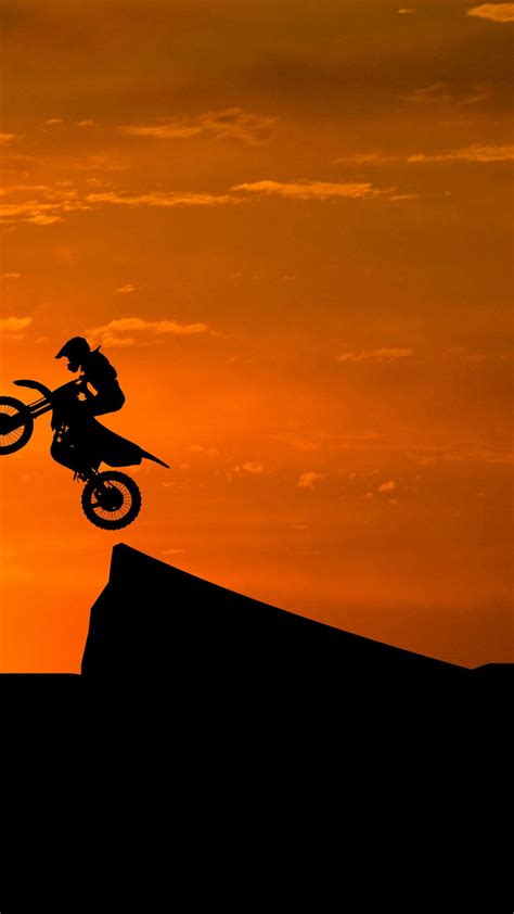 Dirt Motocross Sunset Wallpaper Download | MobCup