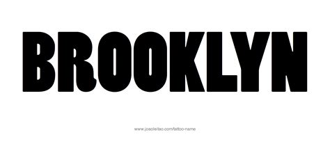 Brooklyn Name Tattoo Designs