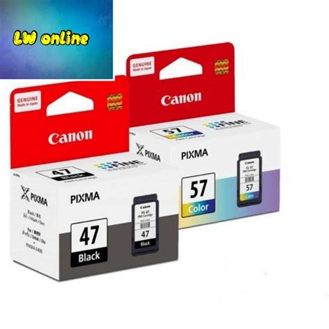 CANON PG47 / CL57 / CL 57S BLACK INK COLOR INK CARTRIDGE FOR CANON E400 ...