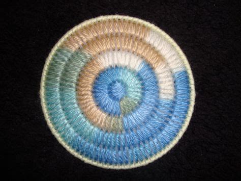 Blue Round Coasters_Plastic Canvas | I Made These | Plastic canvas ...